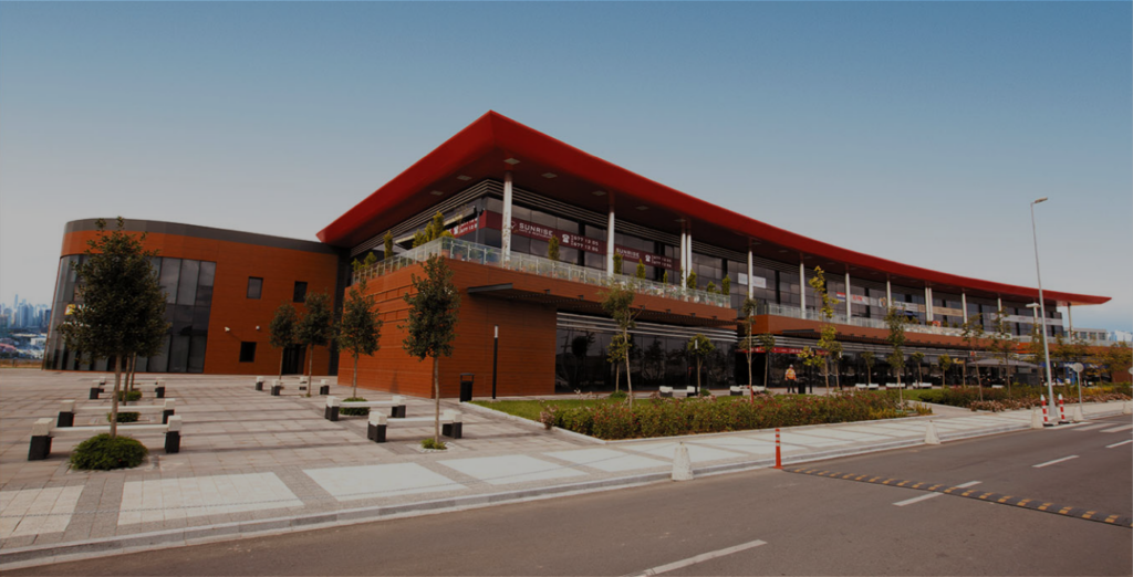 Building clad with Albond aluminium composite panels